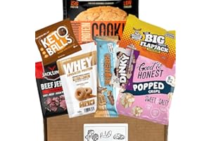 RUVO Protein Hamper-Protein Gift Set & Fitness Hamper Including Protein Bar, Protein Powder & More. This Protein Box Is A Great Gym Gifts for Men&Women. Protein Gifts for Men, Women & Gifts for Gym Lovers