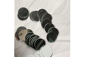 MEYA Lot de 100 petits miroirs ronds pour les travaux manuels et la décoration - Véritables miroirs de mosaïque (2x2cm)