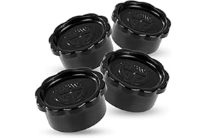 ‎GRÄWE GRÄWE Deckel für Sodastream Glasflaschen Penguin und Crystal, 4er Set Flaschendeckel, absolut dichter Deckel, Schwarz