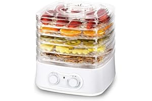ALLIED UK Laptronix 5 Tray Mini Electric Food Dehydrator Fruit Dryer Meat Vegetables Beef Preserver Machine Beaf Jerk