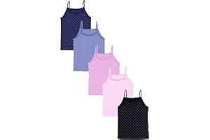 TupTam Mädchen Unterhemd Spaghettiträger Top – Atmungsaktive Unterhemden Mädchen im 5er Pack