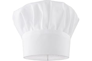 Yolev Gorro Cocinero Gorros de Chef de Cocina Disfraz Cocinero para Cocinar Suministros de Fiesta Gorro Cocinerogorro para Hornear Hogar Cocina Escuela Restaurante
