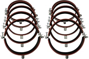 INTELMANN Collier Isophonique DN avec insert en caoutchouc, filetage M8/M10, en 2 parties, en acier galvanisé, fabriqué en Allemagne, argent