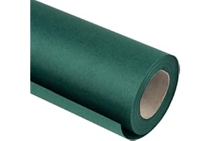 RUSPEPA Carta Da Regalo Kraft Verde Di Natale - Carta Pesante Da 81,5 Mq Per Regali Di Matrimonio, Compleanno, Doccia, Complimenti E Vacanze - 76 cm X 10 m Per Rotolo