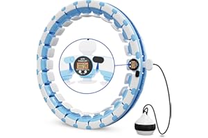 Beegoods Weighted Hula Hoop with Counter and Soft Pads 24 Links Hula Hoop with Weight Ball For Weight Loss and Fitness Weighted Hula Hoop for Adults from UK Family Business