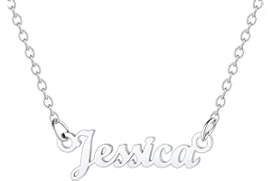 U7 Collar Letrero de Nombres, Nombres Comunes (Ana, Julia, Victoria, Múltiples Opciones), Colgante Nombre Personalizable de Acero Inoxidable 316L, Joyería de Identificación para Mujeres