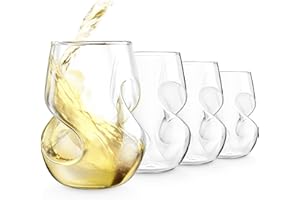 Final Touch Conundrum verres à vin blanc en verre soufflé à la main 266 ml-Lot de 4