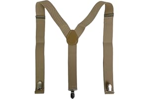 HISUNBEN Bretelles robustes de 3,5 cm de large avec clips métalliques solides, élastiques réglables, taille unique pour homme et femme, affaires, mariage décontracté