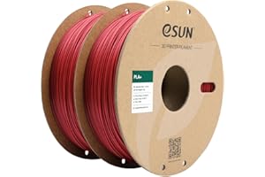 eSUN High Speed PLA filament 1,75 mm, PLA-HS 3D filament do drukarek 3D, dokładność wymiarowa +/- 0,05 mm, 1 kg (2,2 lb) szpula 3D filamentu do drukarek 3D (Ognista czerwień, 2KG)