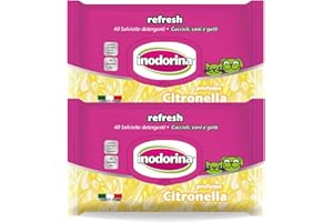 Inodorina Refresh - 40 Salviette Detergenti - Profumazione Citronella 2 Confezioni