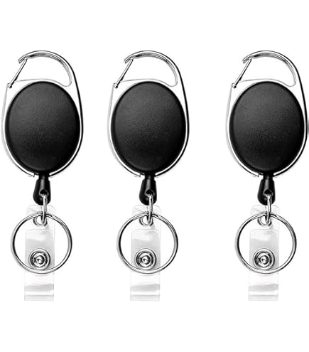 1 Pezzo Porta Badge Retrattile Divertente Con 'CHAOS' A Lettere Rosa - Foto 7