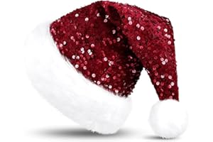 Jiahuade Weihnachtsmütze,Plüsch Nikolausmütze,Nikolausmütze Damen Herren,Santa Mütze,plüsche weihnachtsmann mütze,Nikolausmütze Erwachsene,für Herren Damen Kinder Perfekt für Weihnachtsfeiern