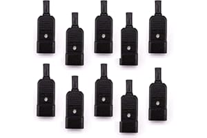 F SEASON 10x AC250V 10A Male 3Terminals Panel Mount Power Socket Adapter Connector