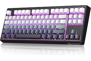 FREEWOLF M87V2 Trådlöst Tangentbord, Tri-Mode BT/2. /Kabel, Tyst & Smidigt, 4000 mAh, Sidotryckta Tangenter, QWERTY US-layou