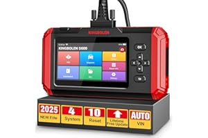 ‎KINGBOLEN KINGBOLEN S600 OBD2 urządzenie diagnostyczne, czytnik kodów OBd2 do silnika/skrzyni biegów/ABS/SRS, z olejem, Wtrysk, hamulcami, SAS, ABS, DPF, TPMS AFS, resetowaniem przepustnicy