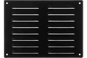 Steinberg14 Anthracite 260x190mm Metal Air Vent Grille Cover with Insect Mesh - 10x7 inch Ventilation Cover