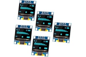 ‎APKLVSR APKLVSR 5PCS 0,96 Zoll OLED Display Modul 128 x 64 Pixel I2C Display Anzeigemodul mit I2C IIC Serielle Selbstleuchtende Kompatibel mit Arduino Raspberry PI (Blau)