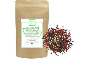 SPICY DELI Pepe Mix di 3 bacche del Madagascar (in grani interi) "Agricoltura sostenibile" sacchetto kraft richiudibile (200 g).