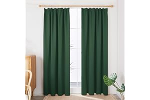 Deconovo Rideaux Occultants Isolant Thermique Anti Froid, Rideaux pour Salon et Chambre, Design Moderne à Oeillets, 140x210 CM (Largeur x Hauteur), Blanc, 2 Pièces