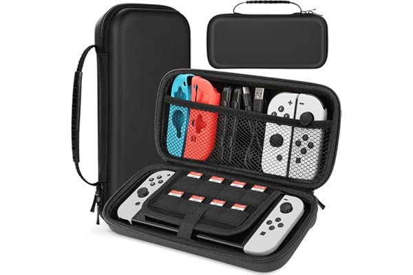 HEYSTOP Switch OLED Sac de Transport Compatible avec Nintendo Switch, Nintendo Switch/Switch OLED Sac de Transport avec Plus d'espace, étui de Protection pour Accessoires Nintendo Switch/Switch OLED,