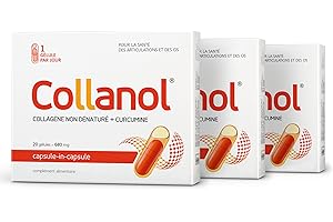 Collanol – Innovation in der Pflege gesunder Gelenke Flüssige Formel in einer Doppelkapsel 3D- Kollagen + Mizell-Extrakt von Curcumawurzeln 1 Kapsel/Tag. Laborgeprüft (3er Pack)