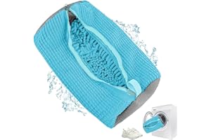 DISDARKDAY 1 Pcs Schuhe Waschbeutel, Sneaker Schuhe Für Waschmaschine Schuhwaschbeutel Wiederverwendbarer Waschbeutel Mit Reißverschluss Shoe Wash Bag für Sneaker (Blau)