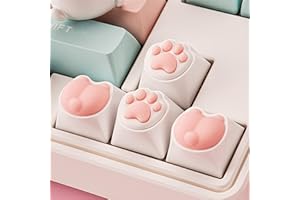 Uixxducc Keycaps Layout Tastenkappen 4er Set Kawaii Deko Tastenkappe Silikon Custom Keycap für Mechanical Keyboard (B)