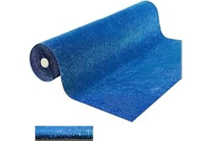 EMMEVI Erba Sintetica Blu 7mm Decorativa Casa Negozio Giardino Tappeto Prato Sintetico Manto Erboso 1x10 Mt