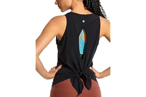 CRZ YOGA Débardeur de Sport Femme Gilet Yoga Shirt sans Manches Running Fitness Tank Top Dos Ouvert