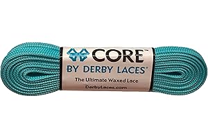 Derby Laces CORE Narrow 6mm Waxed Lace for Figure Skates, Roller Skates, Boots, and Regular Shoes