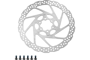 Freni a Disco mtb, JANDH Freni Bici disco, 1CR13 Acciaio Inossidabile Freno Bici a 6 Fori, 180 mm Disco Freno, Adatto per Centro Relativamente Distanza Foro di 44 mm