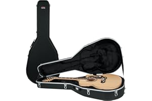 Gator Cases Deluxe ABS-Gitarrenkoffer für Akustikgitarren; passend für Akustikgitarren in Jumbo-Größe, schwarz (GC-Jumbo)