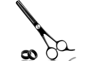 Focus World Uk Professional Hairdressing Thinning Scissors, 6.5 Inch, Black, 1 Count