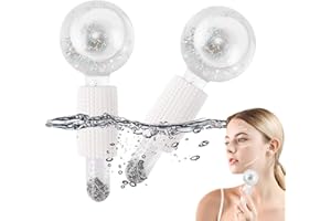 DMKOHI Facial Ice Globes, 2 sztuki kul do masażu twarzy, do masażu twarzy, zestaw kulek chłodzących do ujędrniania skóry, redukcji obrzęków, cieni pod oczami (białe)