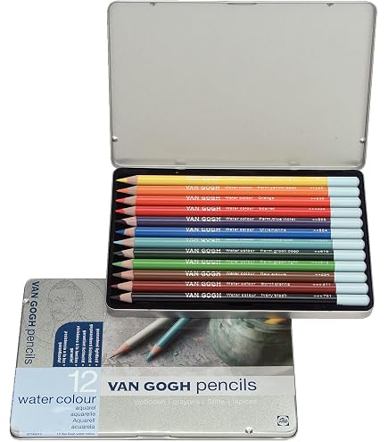 Lápices De Acuarela Van Gogh - Estuche Metálico Con 36 Colores, Pigmentos Resistentes A La Luz, Madera De Cedro Lápices De Acuarela Van Gogh - Estuche Metálico Con 36 Colores, Pigmentos Resistentes A La Luz, Madera De Cedro