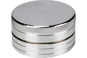 Evergreen Labs Grinder Metall Crusher Kräutermühle Crinder Aus 100% Aluminium, Durchmesser Größe 50mm 2 Teilig, Farbe Silber Für Getrocknete Kräuter, Spice, Gewürze