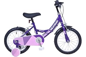 Wildtrak - Bicicleta 14 pulgadas para niñas de 3 a 5 años con ruedines - Lila