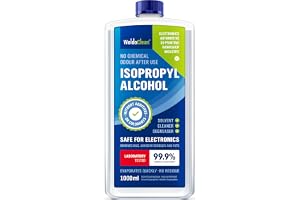 WoldoClean Isopropanol 99,9% 1L Rubbing Alcohol - Isopropyl för Elektronik | Isopropylalkohol, IPA, teknisk alkohol, avfettning, kretskort, 3D-skrivare, kylpasta, klisterrester, lösningsmedel