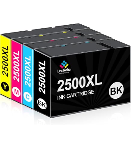Lot De 5 Cartouches D'encre Compatibles Canon PGI-2500XL - Noir, Cyan, Magenta, Jaune - Neuf