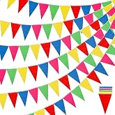 XXL 100 m Colourful Bunting Garland - Flags for Indoor and Outdoor - Garland for Garden and Party - Decoration
