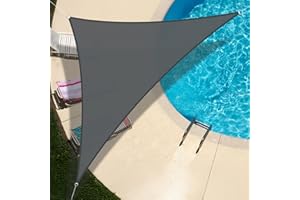 AMAZON BRAND - UMI UMI Vela Ombreggiante Impermeabile 3x3x4,25m Triangolare Tenda a Vela Protezione Raggi UV 95% Tenda Parasole per Esterno Giardino Terrazzo - Antracite