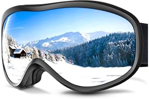 Onherm Gafas de Esquí, Gafas Esquí de Doble Lente Esférica Antiempañante, Unisex, 100% Protección UV, Compatibles con Casco y Gafas Graduadas, Aptas para Esquí, Motociclismo y Montañismo