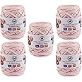 NESTNHAVEN Creative Cotton T-Shirt Yarn Carpet, Knitting Yarn for Hand Knitting DIY Bags, Baskets, Blanket, Cushion Crocheting Projects 200 GMS (Baby Pink) | (500 Gm)