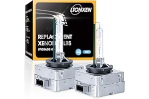 LTONXEN Ampoule D3S Xenon HID 6000K Blanc Froid Lampe 12V 35W pour Voiture Phare Remplacement Kit, Garantie de 2 Ans. (2 Pcs)
