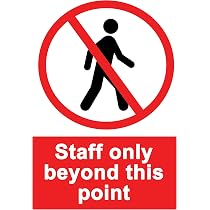 Hinweisschild 'Staff Only' – A4 (297x210 Mm), Laminiert, Vinyl-Aufkleber, Für Innen & Außen, 3 Jahre Garantie