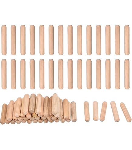 PATIKAL Spilli In Legno Da 4x20 Mm – Tasselli Dritti Per Mobili E Fai Da Te – Confezione Da 150 Pezzi