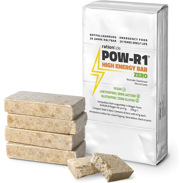 Ration Alimentaire D'Urgence NRG-5 Zero - Sans Gluten, 500g = 2300 Kcal - Prêt à Consommer - Pour Survivalisme