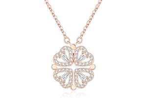Jrêveinfini Trebol 4 Hojas Collar Mujer Niña Plata de Ley 925, Colgante Trebol de la Suerte, Regalo Navidad Cumpleaños Mujer Niña Mama con Caja de Regalo, Ajustable 40+5cm