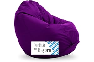 ‎BRUNI Bruni Sitzsack Classico L in Violett – XL Sitzsack mit Innensack zum Lesen, Abnehmbarer Bezug, lebensmittelechte EPS-Perlen als Bean-Bag-Füllung, aus Deutschland