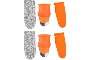 SOCOBETA Coltello da Pollice Set da Sei Coltelli da Giardinaggio Coltello da Pollice con Protezione per le Dita in Nylon di Gomma Picking Fingers Garden Mother Finger Knife